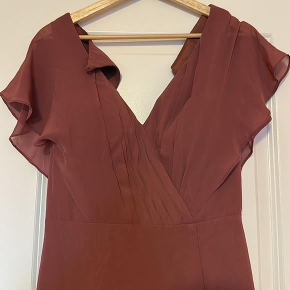 NWT Azazie Rylee Bridesmaid Dress in Desert Rose - Picture 2 of 7